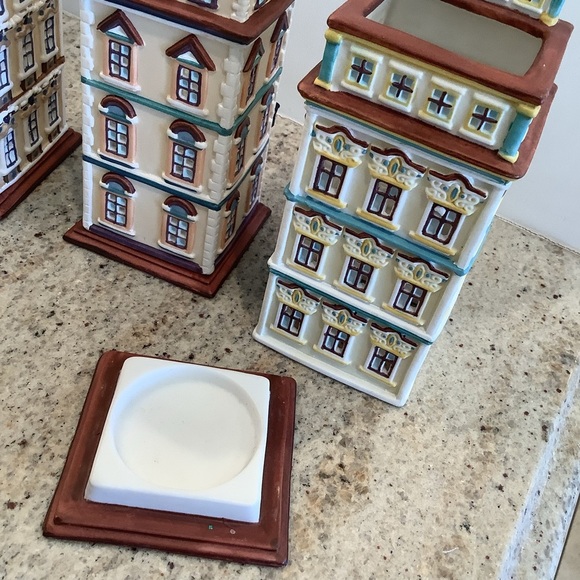 Set of 3 Partylite Tealight Candle Holder Cafe Vienna Prague Amsterdam - Picture 10 of 10